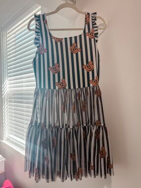 Striped Mickey Pumpkin Athletic dress (shorts aren’t attached)